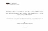 Fatigue in assembly work: a contribution to understand … · Fatigue in assembly work: a contribution to understand the state of fatigue in real work conditions JOANA CARVALHO DOS