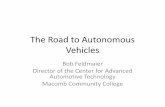 The Road to Autonomous Vehicles - … · Advantages of Redundant Sensor Fusion References: 1 Hall, David L., “Mathematical Techniques in Multisensor Data Fusion", Artech House Information