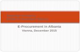 Republic of Albania Public Procurement Agency - …pubdocs.worldbank.org/.../ALBANIA-E-procurement-in... · Republic of Albania Public Procurement Agency. Electronic procedures 2