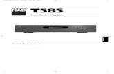 T585 spanish - NAD Electronics€¦ · 1 Indicador salida de multicanal DVD-Audio y Dolby ... de 3,5 mm cuya patilla central es la que ... el falso disparo del amplificador debido