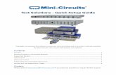 Test Solutions - Quick Setup Guide - Mini Circuits Setup Guide.pdf · Test Solutions - Quick Setup Guide This guide summarises the software resources, documentation and connection
