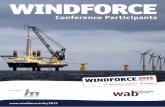 windforce · Sponsored by Conference Participants 9 to 11 June 2015 in Bremenhaven Page 4 G H 72 EnBW Energie Baden-Württemberg AG Wenke Karnatz Karlsruhe Germany