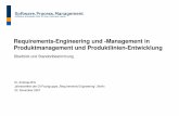 Requirements-Engineering und -Management in ... · Ziele dieser Präsentation Überblick über Requirements Engineering und Requirements Management im Software-Produktmanagement und