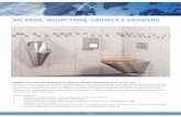 WC PANS, SQUAT PANS, URINALS & SHOWERS - …media.autospec.com/ZA/franke/wc.pdf · WC PANS, SQUAT PANS, URINALS & SHOWERS FRANKE WC PANS ARE DESIGNED TO REDUCE WATER CONSUMPTION BY