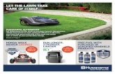 LET THE LAWN TAKE CARE OF ITSELF - Equitek …€¦ · HUSQVARNA AUTOMOWER ... HUSQVARNA TRACTOR LIFT..... $239.99... 585 44 54-01 products On all tractor frames Exclusively on reinforced