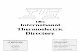 1996 International Thermoelectric Directory - its.org · 1996 International Thermoelectric Directory Page 2 AUSTRALIA Mr. Graeme Attey//Hydrocool Pty Ltd./P.O. Box 400//Fremantle,