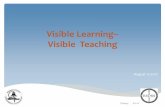 Visible Learning– Visible Teaching - Visible... · Visible Learning P.128, The Contributions from the Teacher –J. Hattie 2009 . Teacher – Student Relationships . CToovey 8/1/12