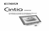Installation Guide & Hardware Manual for Cintiq 20WSX (DTZ ... · Installation Guide & Hardware Manual for Cintiq 20WSX (DTZ-2000W) Cintiq20WSX_Manual.fm Page -1 Monday, January 15,