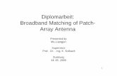 Diplomarbeit: Broadband Matching of Patch- Array …hft.uni-duisburg-essen.de/arbeiten/Vortrag_DA_Wu_Liangjun.pdf · Diplomarbeit: Broadband Matching of Patch-Array Antenna Presented