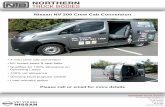 NORTHERN TRUCK BODIES · Nissan NV 200 Crew Cab Conversion • 3 man crew cab conversion • M1 tested seats & seat belts • Qualifies for 100% allowance on Operating Lease • 100%