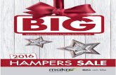 6 HAMPERS - Makro Hampers... · 6 HAMPERS SALE Valid from Wednesday 12 October to Saturday 24 December 2016. ... LINDT Swiss Luxury Selection Chocolate 129 195g LINDT Cornet Trufﬂes