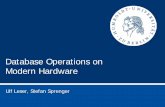 Database Operations on Modern Hardware - hu-berlin.de · Leser/Sprenger: DBs on Modern Hardware, winter semester 2016/2017 13 Commercial Systems Leser/Sprenger: DBs on Modern Hardware,