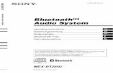 Bluetooth Audio System - pdf.crse.compdf.crse.com/manuals/3278365121.pdf · Bedienungsanleitung Mode d’emploi Istruzioni per l’uso Gebruiksaanwijzing 3-278-365-12 (1) GB DE FR