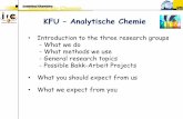 KFU Analytische Chemie - | Herzlich Willkommen auf … · Analytical Chemistry for Health and Environment Walter Gössler, Christoph Kurta Three Research Groups Elektroanalysis and