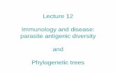 Lecture 12 Immunology and disease: parasite antigenic ...eebweb.arizona.edu/Courses/ecol409_509/2006_lectures/lecture12a.pdf · Immunology and disease: parasite antigenic diversity