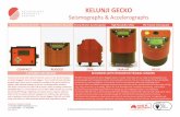 Gecko Range 2017 - Aimil Ltd.· KELUNJI GECKO Seismographs & Accelerographs Technical Specifications
