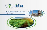 An Introduction to IFA - IFA-International Fertilizer ... · The International Fertilizer Association (IFA) was founded in 1927 and is the only global fertilizer association with