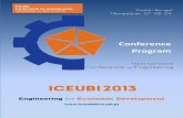 Conference Program - Página Inicial · ICEUBI2013 – International Conference on Engineering Engineering for Economic Development 4 CONFERENCE PROGRAM Time 27 …