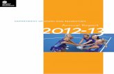 department of sport and recreation 2012-13 Annual Report · 2012-13Annual Report. 2 23PurpP2oupPPsu3Peo 3fpP2tp2uoo 23PurpP2oupPPsu3Peo 3fpP2tp2uooAnual Rne porptuol paeTphnilna soep20221--3Pu2blic