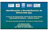 Identificaci ón y Serotipificaci ón de · Identificaci ón y Serotipificaci ón de Salmonella spp. San Jos é de Costa Rica (Costa Rica) – 27 de abril al 2 de Mayo de 2009 IV