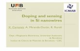 Doping and sensing in Sinanowires - tntconf.org · Microsoft PowerPoint - XavierCartoixa_TNT2011_prePDF.ppt Author: Xavi Created Date: 1/17/2012 4:59:42 PM ...