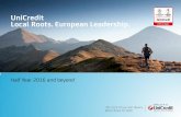 UniCredit Local Roots. European Leadership. · 2 . UniCredit Local Roots. European Leadership. Transactions: 2016 YTD . League Tables: 1 January – 30 June 2016 . Sources: UniCredit,