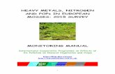 HEAVY METALS, NITROGEN AND POPs IN …icpvegetation.ceh.ac.uk/publications/documents/Mossmonitoring... · 1 HEAVY METALS, NITROGEN AND POPs IN EUROPEAN MOSSES: 2015 SURVEY MONITORING