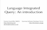 Language Integrated Query: An introduction - … · Language Integrated Query: An introduction. What is LINQ? ... SQL LINQ to Objects LINQ to XML LINQ to Datasets LINQ to Enes LINQ