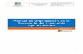 Manual de Organización de la Secretaría del Honorable ...€¦ · políticos municipales para la toma de ... Realizar la coordinación técnica de los servicios administrativos