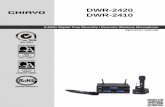 DWR-2420 DWR-2410 - CHIAYO · DWR-2420 DWR-2410 2.4GHz Digital True Diversity / Diversity Wireless Microphone Operation manual ISO 9001 ISO 14001 OHSAS 18001 GREEN PRODUCT IS O
