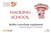 Buffer overflow explained - ucys.ugr.es · Fundamentals • Buffer overflow definition: It’s a bug that affects low-level code, typically in C and C++, with significant security