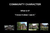 COMMUNITY CHARACTER - Federation of Calgary … · community character is essential to ... Views to the South: mountains, Calgary Golf and Country Club, Sandy Beach ... PowerPoint