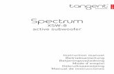 Spectrum - studio-22.com · Hay 2 maneras de conectar su nuSpectrum subwoofer. En el siguiente capítulo describimos cómo:. 8. 1 ...