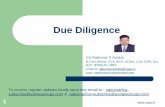 Due Diligence - caaa.incaaa.in/Image/24 Due Diligence 1130.pdf · 19 Due Diligence Process Checklist VIII. Legal and Related Matters Pending lawsuits against the Company Pending lawsuits