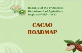 CACAO ROADMAP - Department of Agriculturerfu12.da.gov.ph/attachments/article/313/Cacao Roadmap.pdf · Commodity Name: Cacao Scientific Name: Theobroma cacao Local Names: Kakaw Varieties: