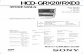 HCD-GRX20/RXD3 - sony... · HCD-GRX20/RXD3 AEP Model UK Model HCD-RXD3 E Model Australian Model HCD-GRX20