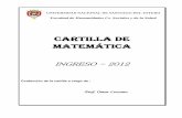 CARTILLA DE MATEMÁTICA - fhu.unse.edu.arfhu.unse.edu.ar/ingreso2012/cartilla_matematica.pdf · CARTILLA DE MATEMÁTICA INGRESO - 2012 Confección de la cartilla a cargo de : ...
