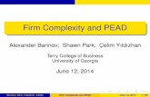 Firm Complexity and PEAD - Faculty Support Sitefaculty.ucr.edu/~abarinov/PEAD (06-14).pdf · Firm Complexity and PEAD Alexander Barinov; Shawn Park; Çelim Yıldızhan Terry College