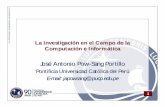 La Investigación en el Campo de la Computación e …inform.pucp.edu.pe/~jpowsang/ppt/sisc2007-1.pdf · 䉽 Workshop Iberoamericano de Ingeniería de Requisitos y ... • Internacionales: