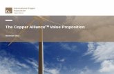 The Copper AllianceTM Value Propositioncopperalliance.org/.../2013/01/Copper-Alliance-Value-Proposition... · and its Value Proposition Program examples Defense against substitution