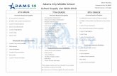 Adams City Middle School School Supply List 2018 2019files.adams14.org/files/16/SupplyList/2018-19-SchoolSupplies.pdf · 1 paquete de papel de hojas sueltas con renglón 24 o más