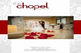 Chapel Hours 10am to 6pm Email: … · The Chapel at Planet Hollywood Our beautiful and modern ceremony space features a one of a kind art glass instillation. Other features include