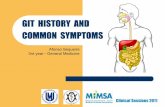 GIT HISTORY AND COMMON SYMPTOMS - … · GIT HISTORY AND COMMON SYMPTOMS Clinical Sessions 2011 Afonso Sequeira 3rd year - General Medicine