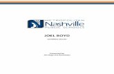 JOEL BOYD - The Tennesseancontent-static.tennessean.com/PDFs/JoelBoyd.pdf · JOEL D. BOYD, Ed.D. Deep sense of urgency to improve underperforming schools Understands the need to balance