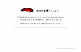 empresariales JBoss 6.3 Plataforma de aplicaciones · Plataforma de aplicaciones empresariales JBoss 6.3 Notas de lanzamiento 6.3.0 Para uso con Red Hat JBoss Enterprise Application