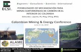 Colombian Mining & Energy Conference€¦ · •Uno de los principales riesgos asociados con el uso de explosivos en ... DE CARBÓN •Uso de material explosivo no ... durante la