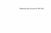 Manual del usuario XP-411 · Manual del usuario XP-411..... 11 Características generales del producto ..... 12 Cómo ajustar el panel de control ..... 12 Botones e indicadores del