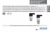 Flush diaphragm pressure transmitter model S-11 ... · WIKA operating instructions pressure transmitter, model S-11 3 GB 14043046.01 06/2012 GB/D/F/E 1. General information 4 2. Safety