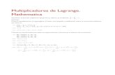 Multiplicadores de Lagrange. Mathematica - … · Multiplicadores de Lagrange. Mathematica Optimizar la función (objetivo): f(x,y)=4 x y, sujeta a la condición: x2 9 + y 2 16 =