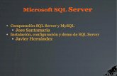 Microsoft SQL Server - iessanvicente.com · Microsoft SQL Server ... Microsoft Windows Gnu Linux Solaris..... Memoria: 128 MB Mínimo 32 MB Espacio en DD ... algunas ventajas: